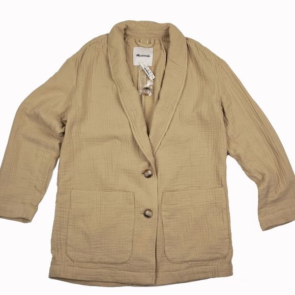 New MADEWELL Size XS Lightspun Dorset Blazer in Summer Dune - Picture 2 of 5